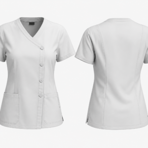 Medical Scrub Top With Buttons